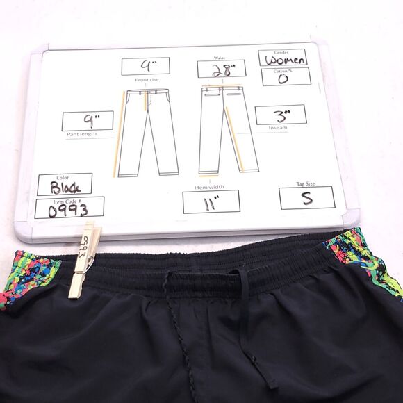 Nike Dri-Fit Athletic Drawstring Running Shorts Womens Size Small S Black Multi - Picture 9 of 9